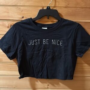 Just Be Nice Cropped T-Shirt